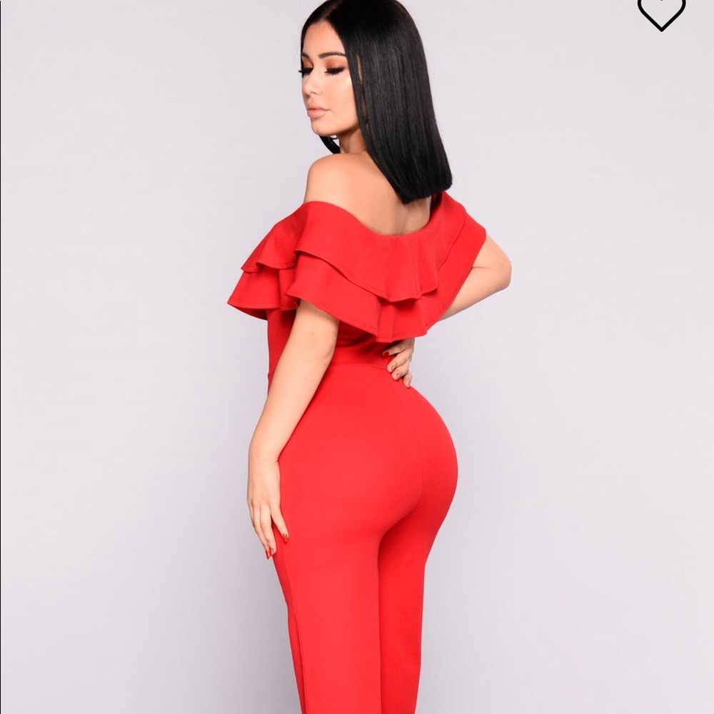 Red jumpsuit